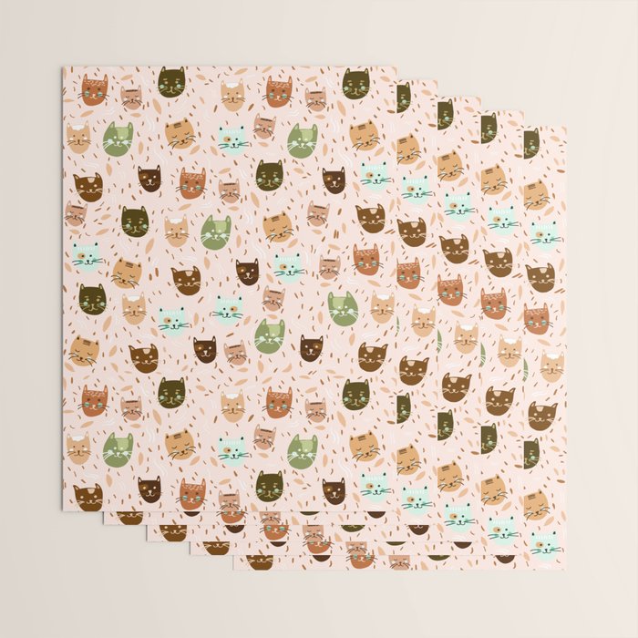Cats pattern retro Wrapping Paper Gallery Image 3