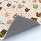 Cats pattern retro Rug Gallery Image 4