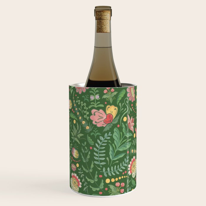Swedish Floral - Green Wine Chiller Gallery Image 2