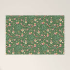 Swedish Floral - Green Welcome Mat Gallery Image 1