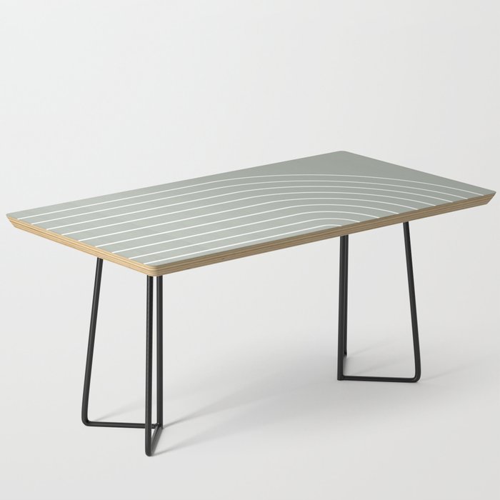 Minimal Arch LIV Pastel Sage Green Modern Geometric Lines Coffee Table Gallery Image 1