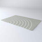 Minimal Arch LIV Pastel Sage Green Modern Geometric Lines Rug Gallery Image 3
