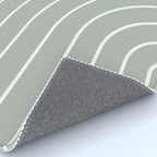 Minimal Arch LIV Pastel Sage Green Modern Geometric Lines Rug Gallery Image 4