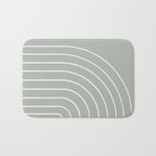 Minimal Arch LIV Pastel Sage Green Modern Geometric Lines Bath Mat Gallery Image 1