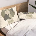 Cat and Plant 44 Pillow Sham Gallery Image 2