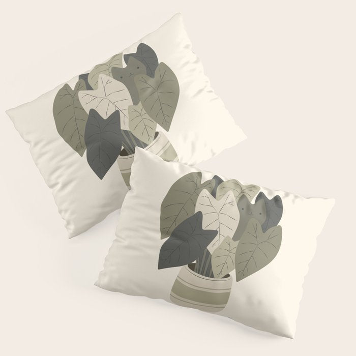 Cat and Plant 44 Pillow Sham Gallery Image 1