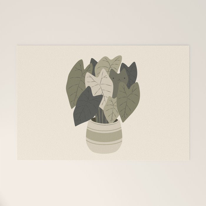 Cat and Plant 44 Welcome Mat Gallery Image 1