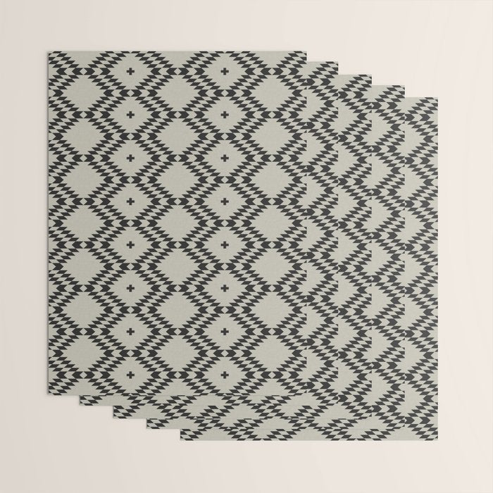 NATIVE NATURAL BLACK Wrapping Paper Gallery Image 3