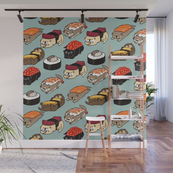 Sushi Otter Wall Mural Gallery Image 1