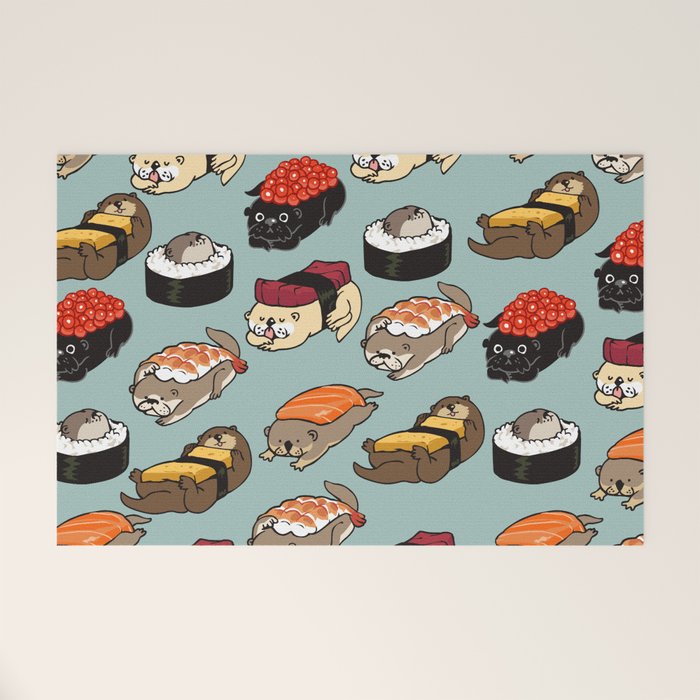 Sushi Otter Welcome Mat Gallery Image 1