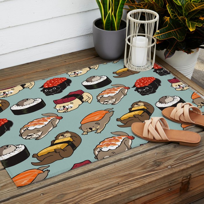 Sushi Otter Outdoor Rug Gallery Image 2
