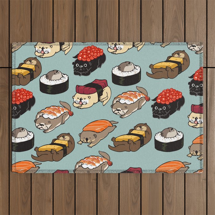 Sushi Otter Outdoor Rug Gallery Image 1