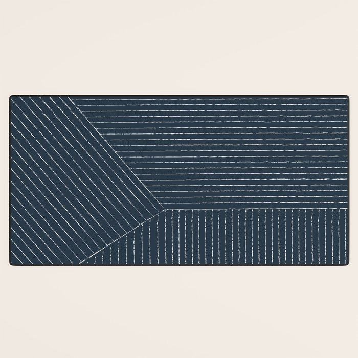 Lines (Annapolis Blue) Desk Mat Gallery Image 3