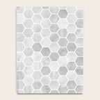 Silver and Gray Hexagon Geometric Pattern Notebook Gallery Image 4