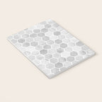 Silver and Gray Hexagon Geometric Pattern Notebook Gallery Image 3