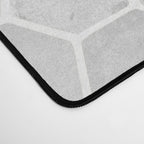 Silver and Gray Hexagon Geometric Pattern Desk Mat Gallery Image 4