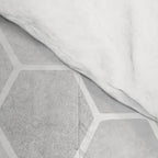 Silver and Gray Hexagon Geometric Pattern Comforter Gallery Image 4