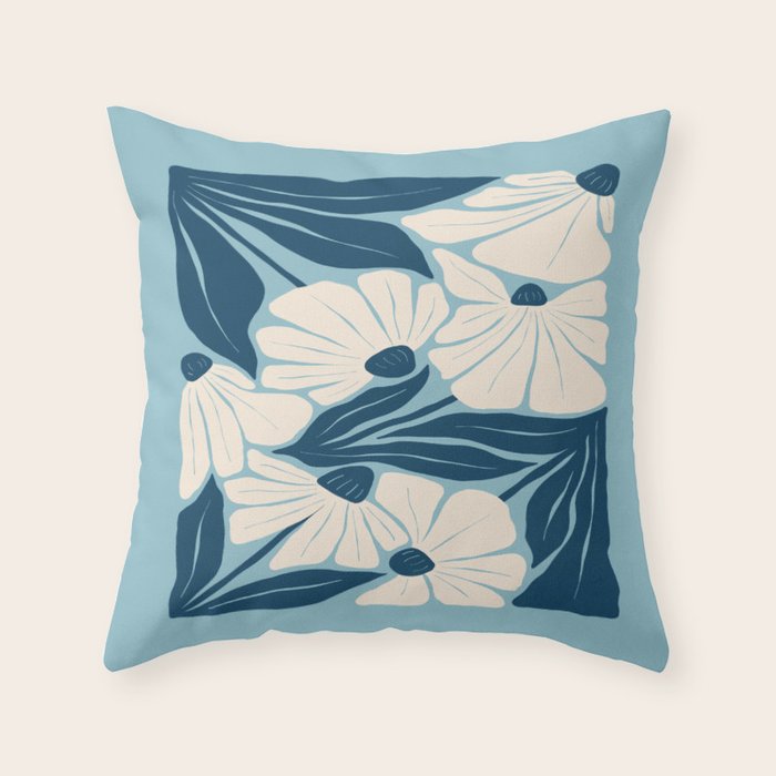 Stockholm: Flower Market Summer Color Series 04 Throw Pillow Gallery Image 6