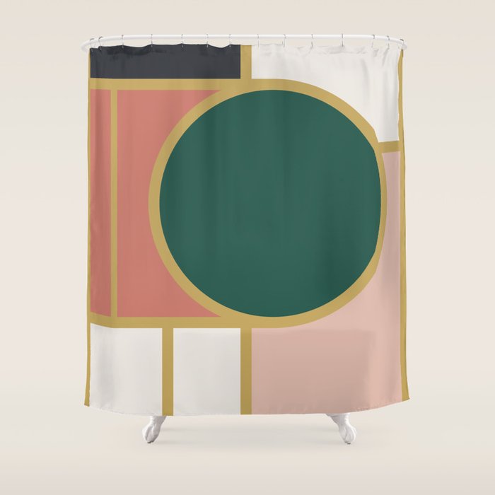 Maximalist Geometric 05B Shower Curtain Gallery Image 1