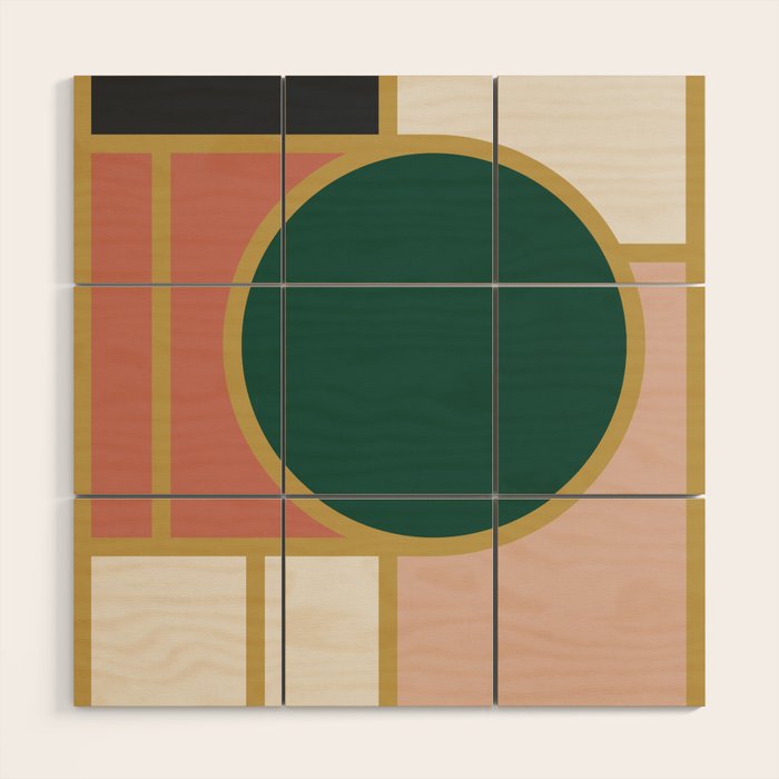 Maximalist Geometric 05B Wood Wall Art Gallery Image 1