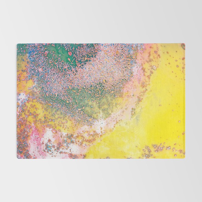 Random Bliss, Abstract Graphic Digital Art, Resin Art Painting Colorful Eclectic Bohemian Rug Gallery Image 2