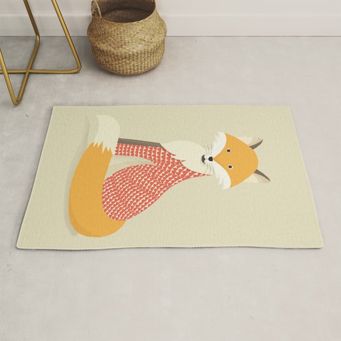 Whimsical Red Fox Rug Gallery Image 1