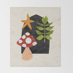 Magic Forest Mushroom Throw Blanket Gallery Image 2