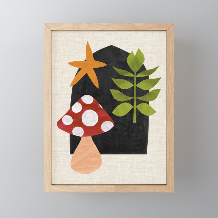 Magic Forest Mushroom Mini Art Print Gallery Image 1