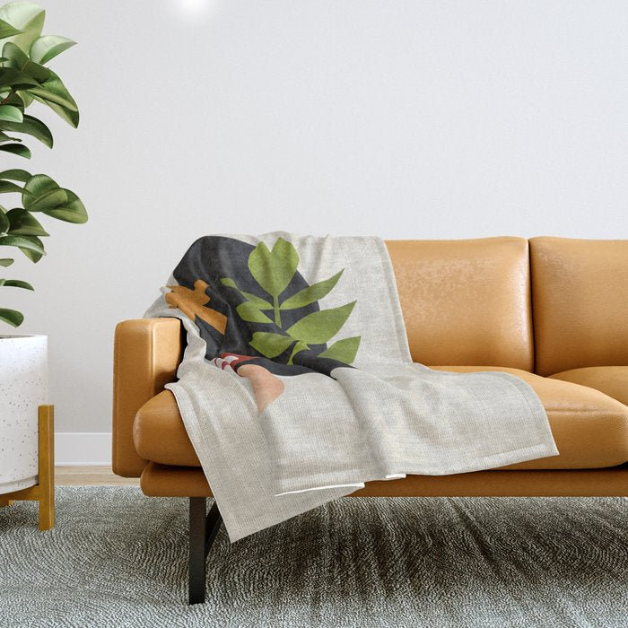 Magic Forest Mushroom Throw Blanket Gallery Image 1