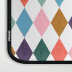 Colorful Vintage Harlequin Diamond Pattern Laptop Sleeve Gallery Image 3
