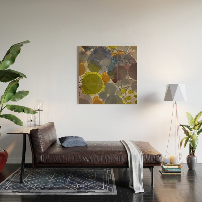 Complmentary - abstract art digital graphic design happy colorful whimsical art Wood Wall Art Gallery Image 2