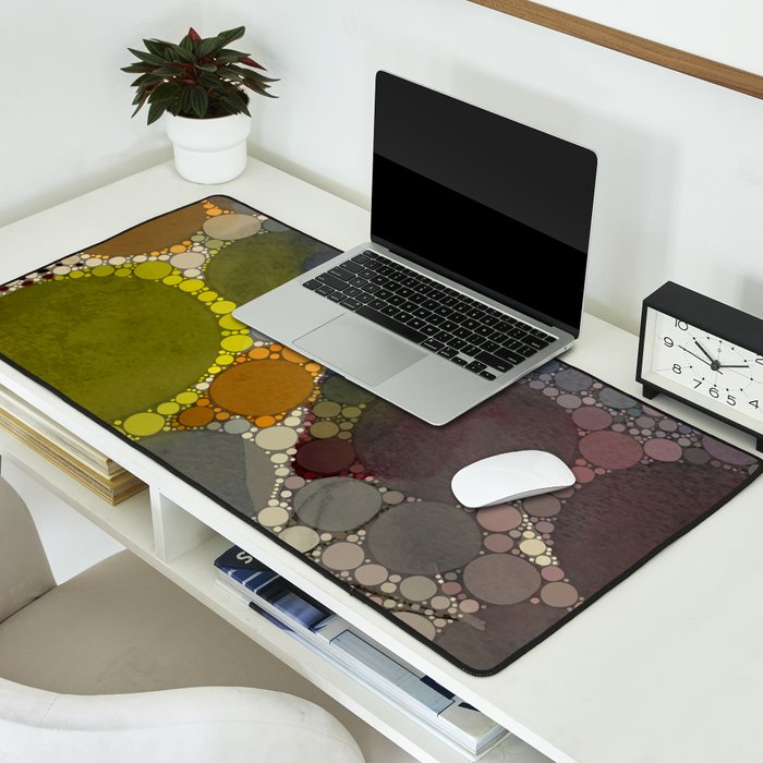 Complmentary - abstract art digital graphic design happy colorful whimsical art Desk Mat Gallery Image 2