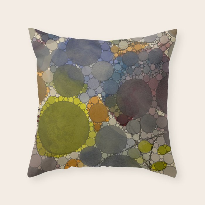 Complmentary - abstract art digital graphic design happy colorful whimsical art Throw Pillow Gallery Image 6