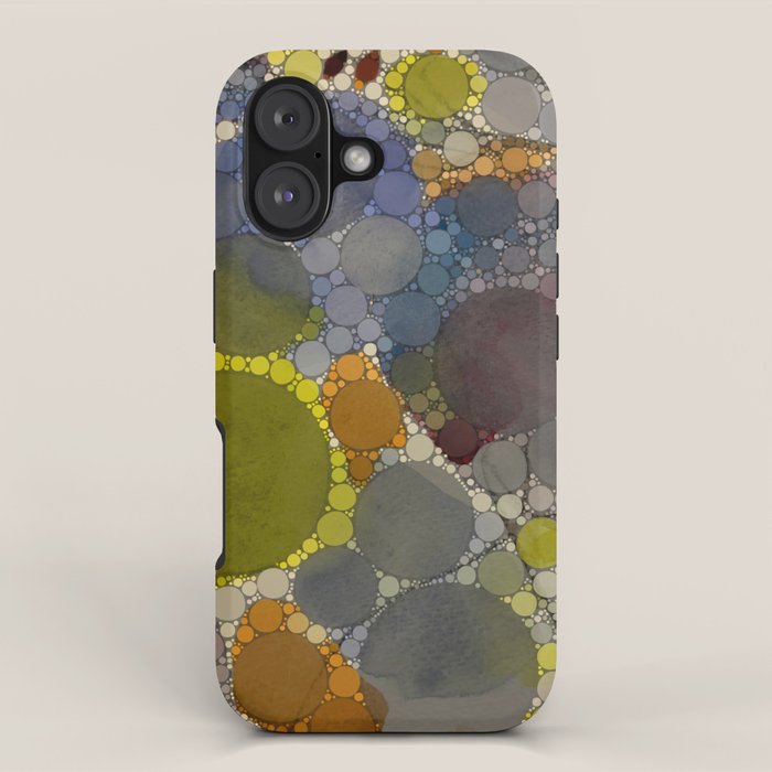 Complmentary - abstract art digital graphic design happy colorful whimsical art iPhone Case Gallery Image 1