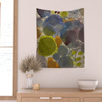 Complmentary - abstract art digital graphic design happy colorful whimsical art Wall Tapestry Gallery Image 2