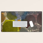 Complmentary - abstract art digital graphic design happy colorful whimsical art Desk Mat Gallery Image 1
