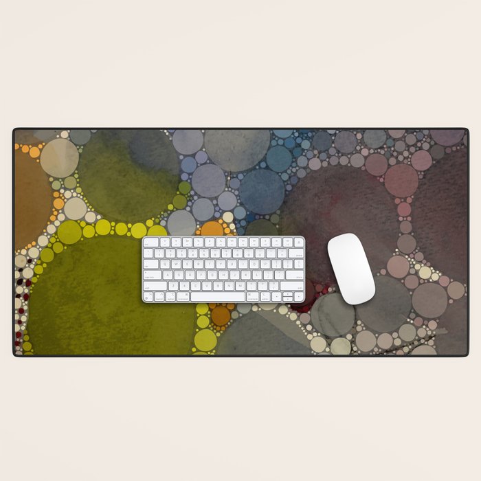 Complmentary - abstract art digital graphic design happy colorful whimsical art Desk Mat Gallery Image 1