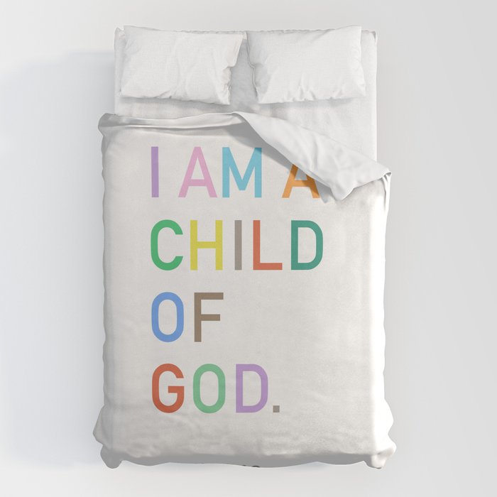I Am A Child Of God, Bible Verse  Duvet Cover Gallery Image 1