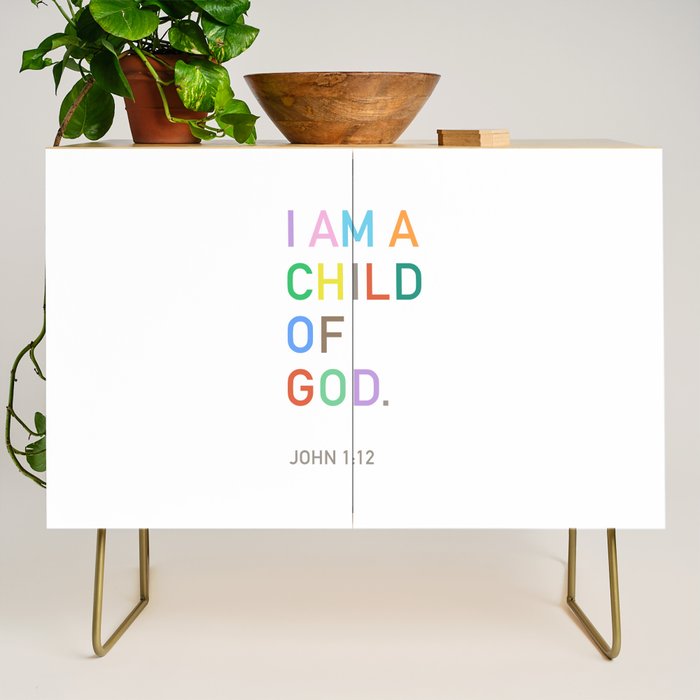 I Am A Child Of God, Bible Verse  Credenza Gallery Image 1