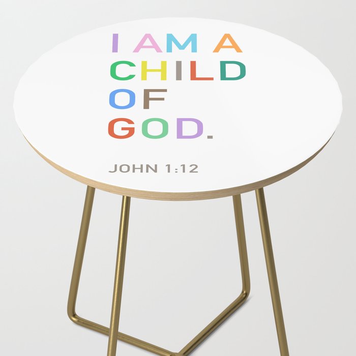 I Am A Child Of God, Bible Verse  Side Table Gallery Image 2