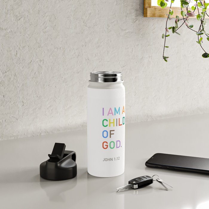 I Am A Child Of God, Bible Verse  Water Bottle Gallery Image 4