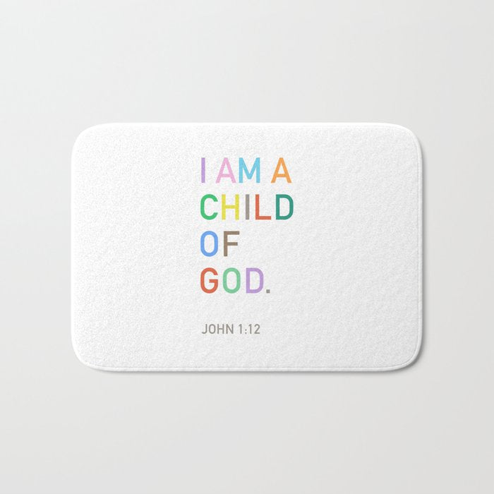I Am A Child Of God, Bible Verse  Bath Mat Gallery Image 1