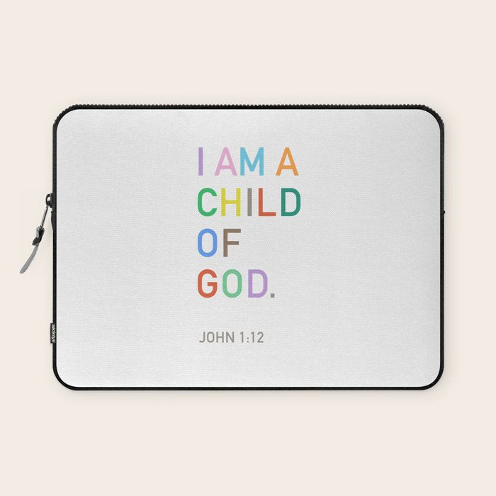 I Am A Child Of God, Bible Verse  Laptop Sleeve Gallery Image 1