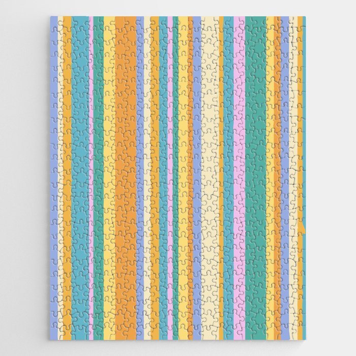 Classic Stripes XXIV - 90s Summer Jigsaw Puzzle Gallery Image 1