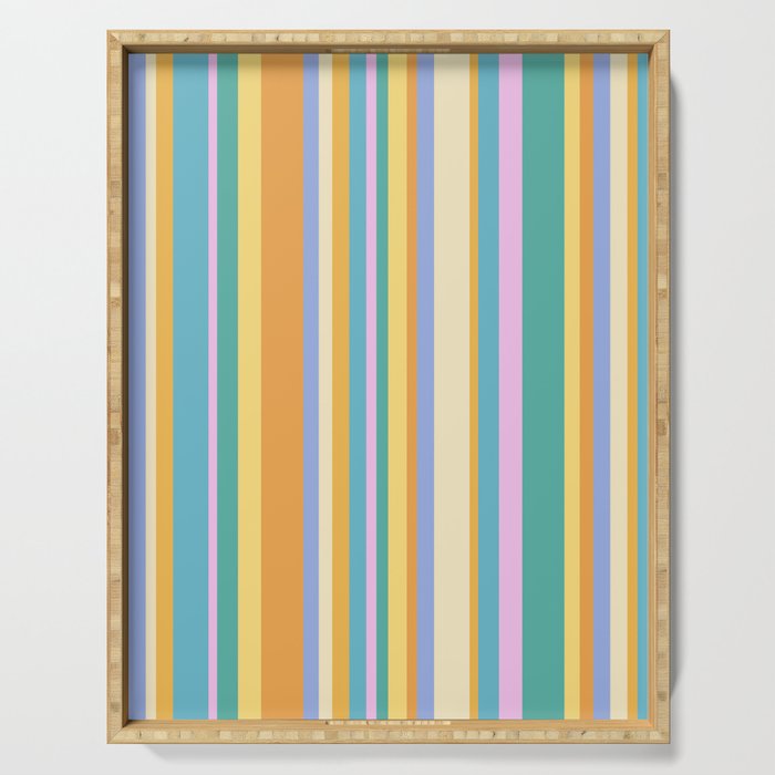 Classic Stripes XXIV - 90s Summer Serving Tray Gallery Image 1
