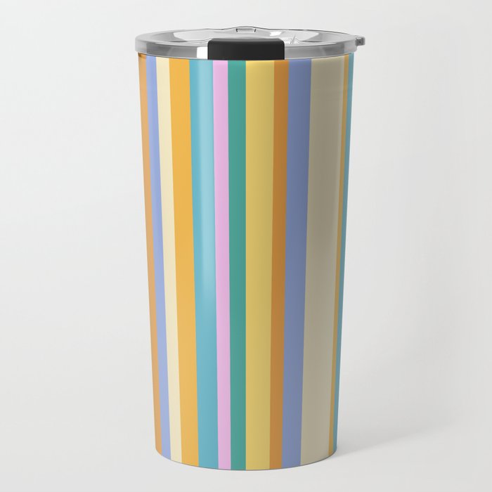 Classic Stripes XXIV - 90s Summer Travel Mug Gallery Image 1