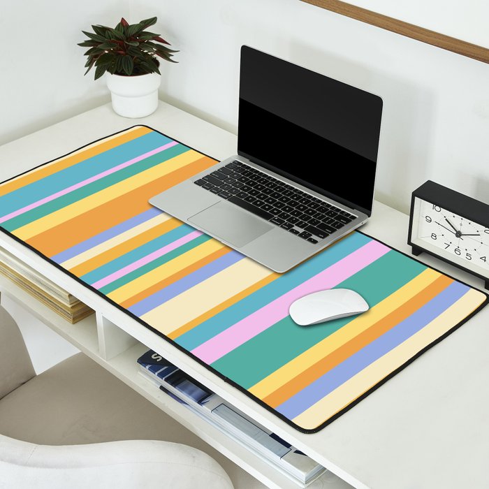 Classic Stripes XXIV - 90s Summer Desk Mat Gallery Image 2