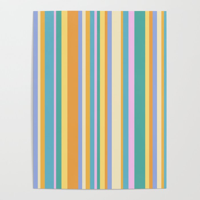 Classic Stripes XXIV - 90s Summer Poster Gallery Image 1
