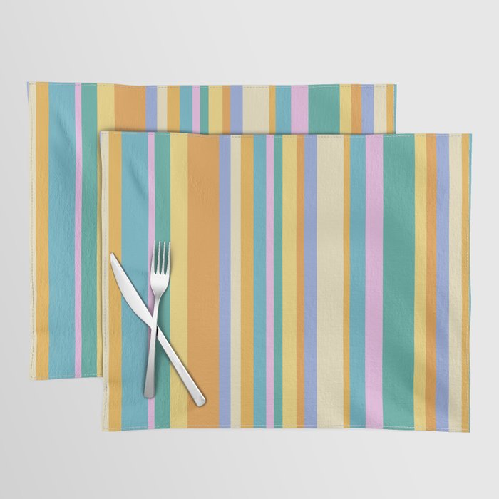 Classic Stripes XXIV - 90s Summer Placemat Gallery Image 1