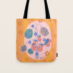 Sweet Strawberry Plant Friends in Peach & Orange Tote Bag Gallery Image 1